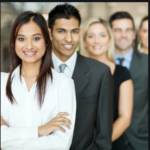 E3inspire team of business professionals in formal attire